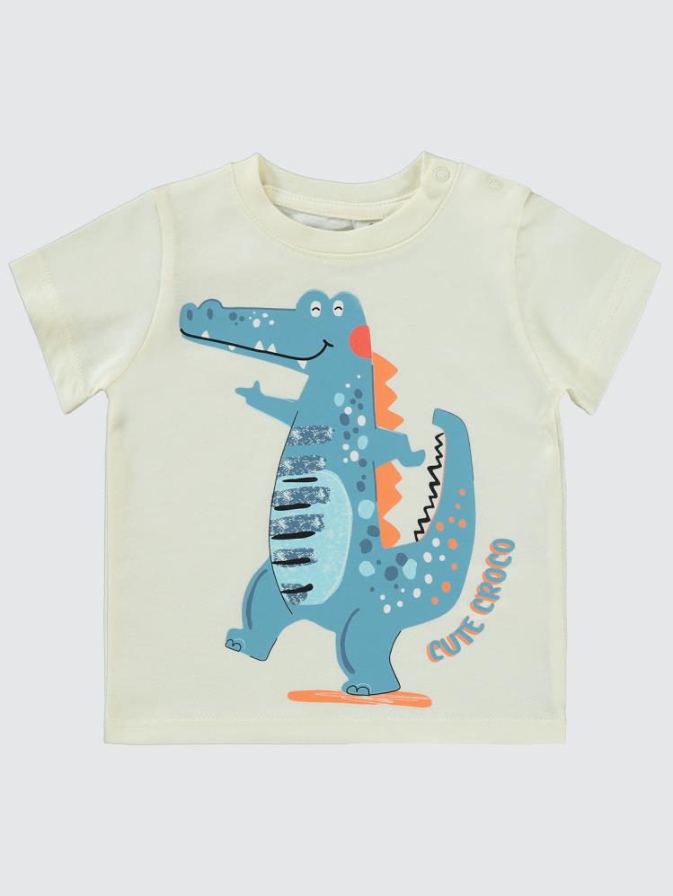Civil Baby Cute Croco Baskılı 6-18 Ay Takım - Bej