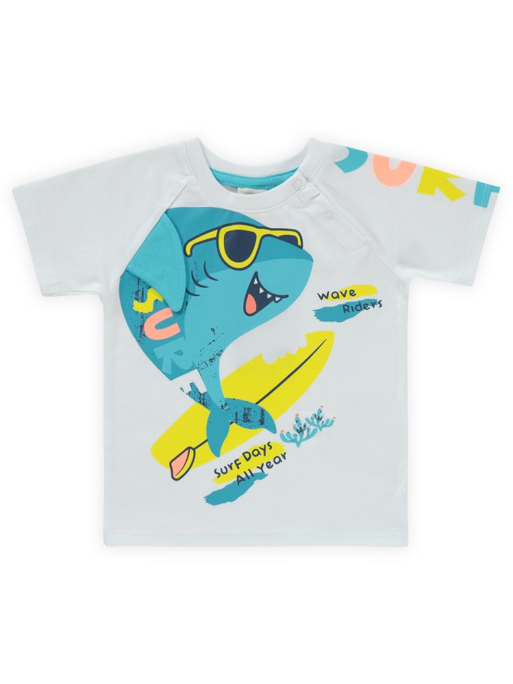 Civil Baby Surf Shark Baskılı 6-18 Ay Takım - Beyaz