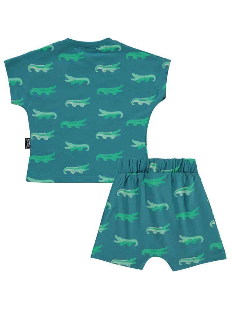 Civil Baby Cool Crocodile Empirme 6-18 Ay Takım - Yeşil