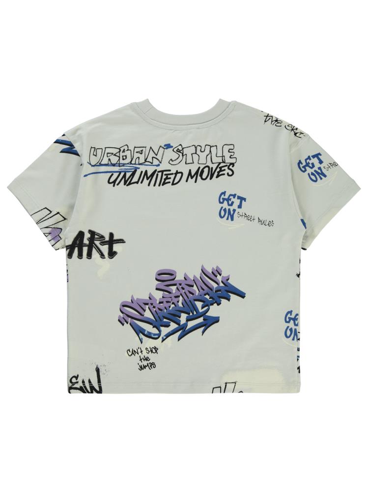 Civil Boys Street Style Emprime 10-13 Yaş Tişört - Gri