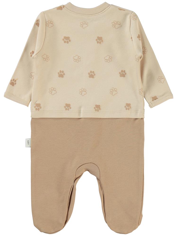 Civil Baby Pati Ayıcık Baskılı 1-6 Ay Tulum - Fil Dişi