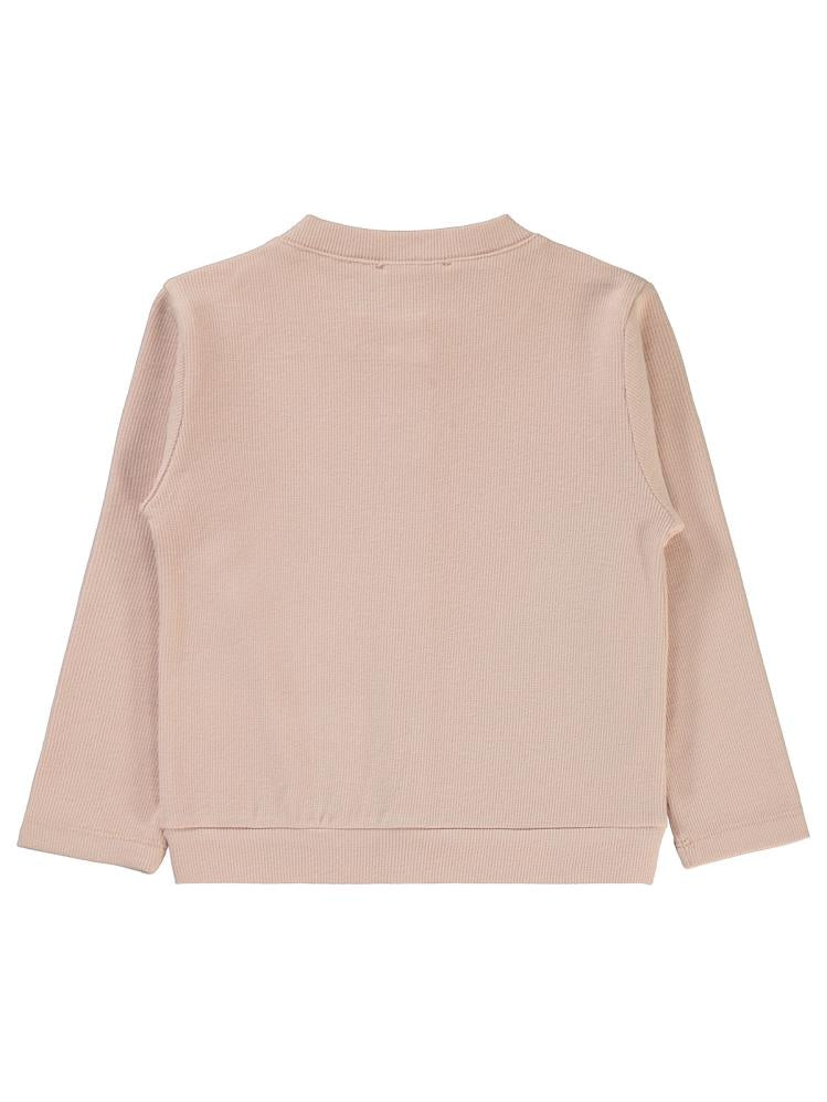 Civil Girls Yakası Fiyonklu 2-5 Yaş Hırka - Pudra