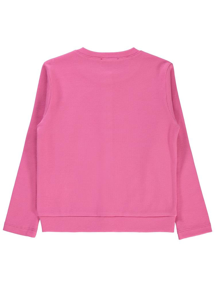 Civil Girls Yakası Fiyonklu 6-9 Yaş Hırka - Pembe