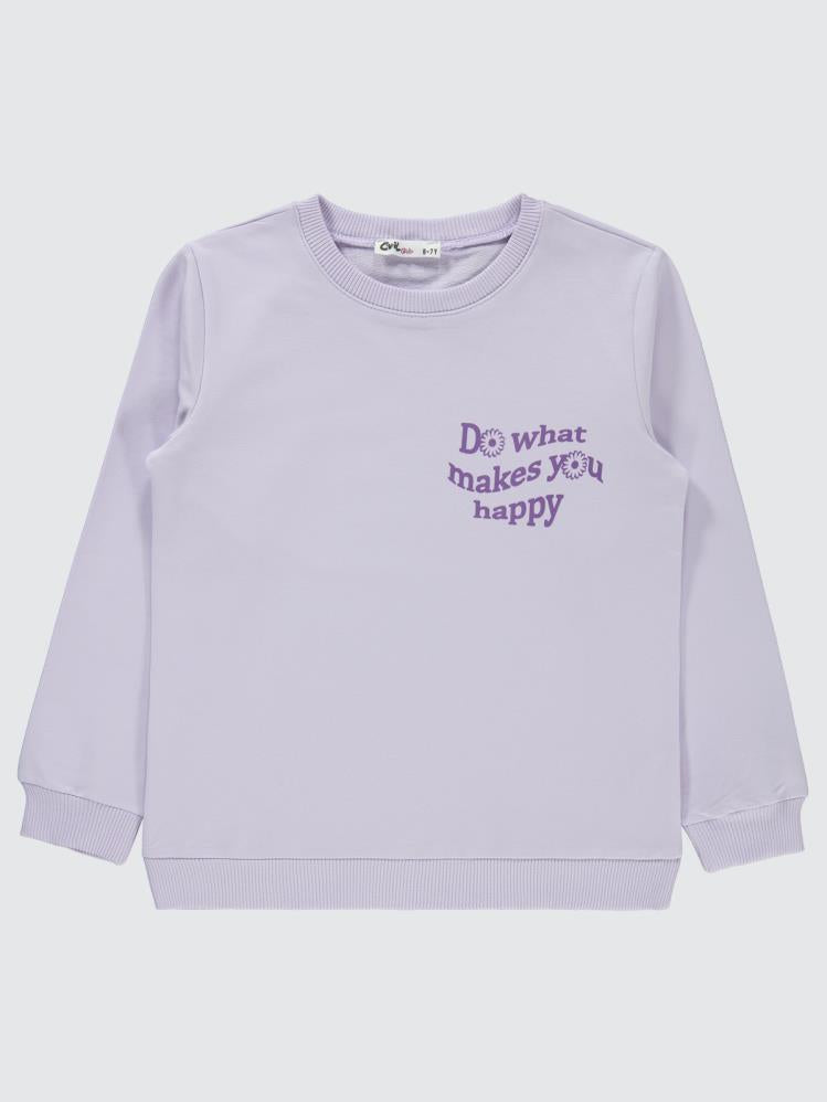 Civil Girls Basic 6-9 Yaş Sweatshirt - Lila