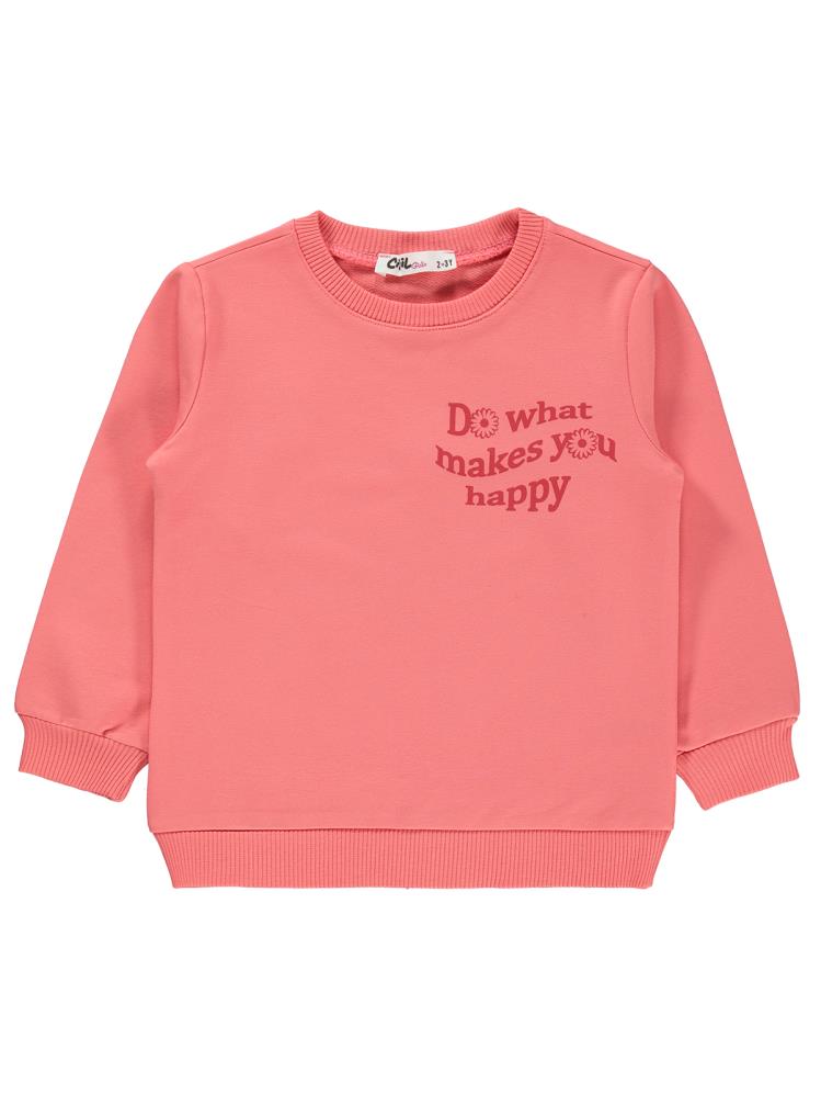 Civil Girls Basic 2-5 Yaş Sweatshirt - Kırmızı