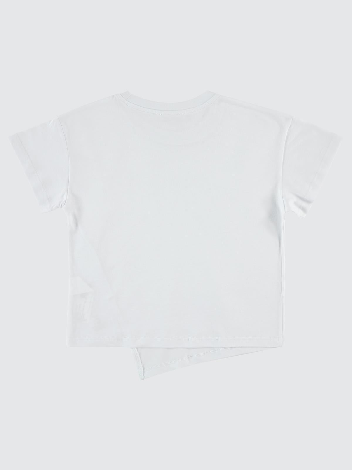 Civil Girls Batik Active Konsept 6-9 Yaş Tişört - Beyaz