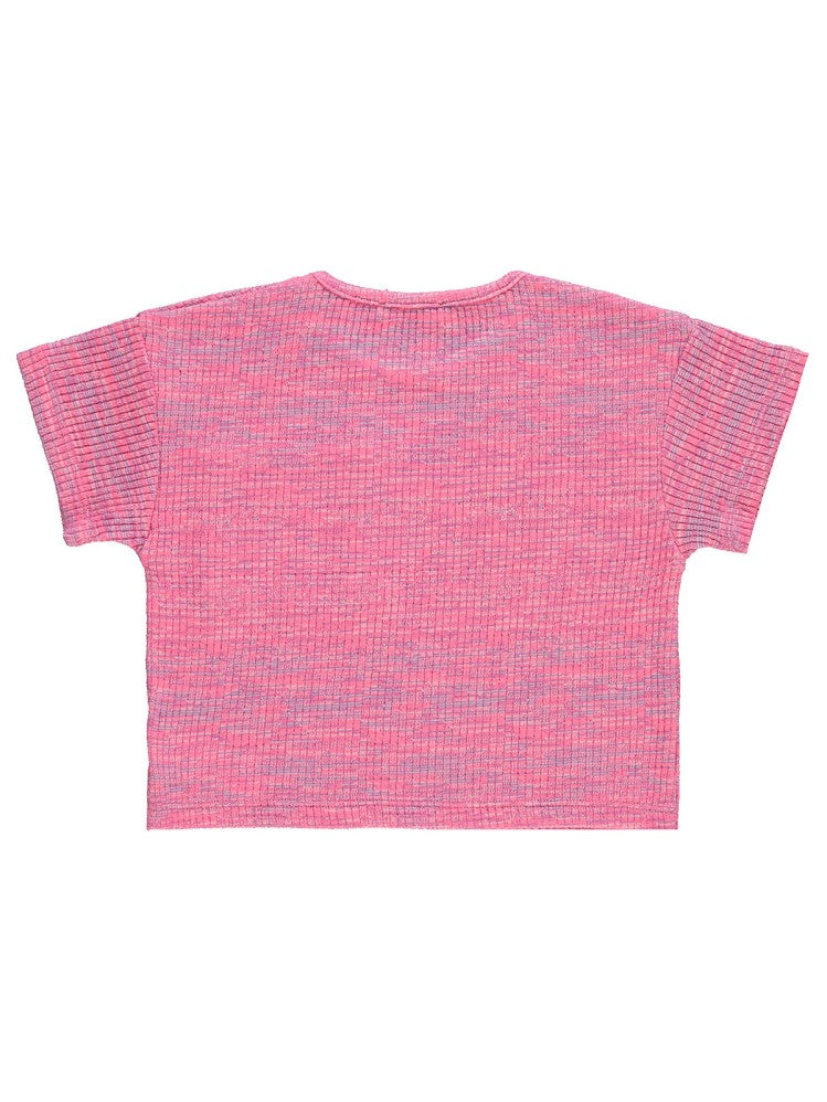 Civil Girls Renkli Melanjlı Kaşkorse 10-13 Yaş Tişört - Pembe