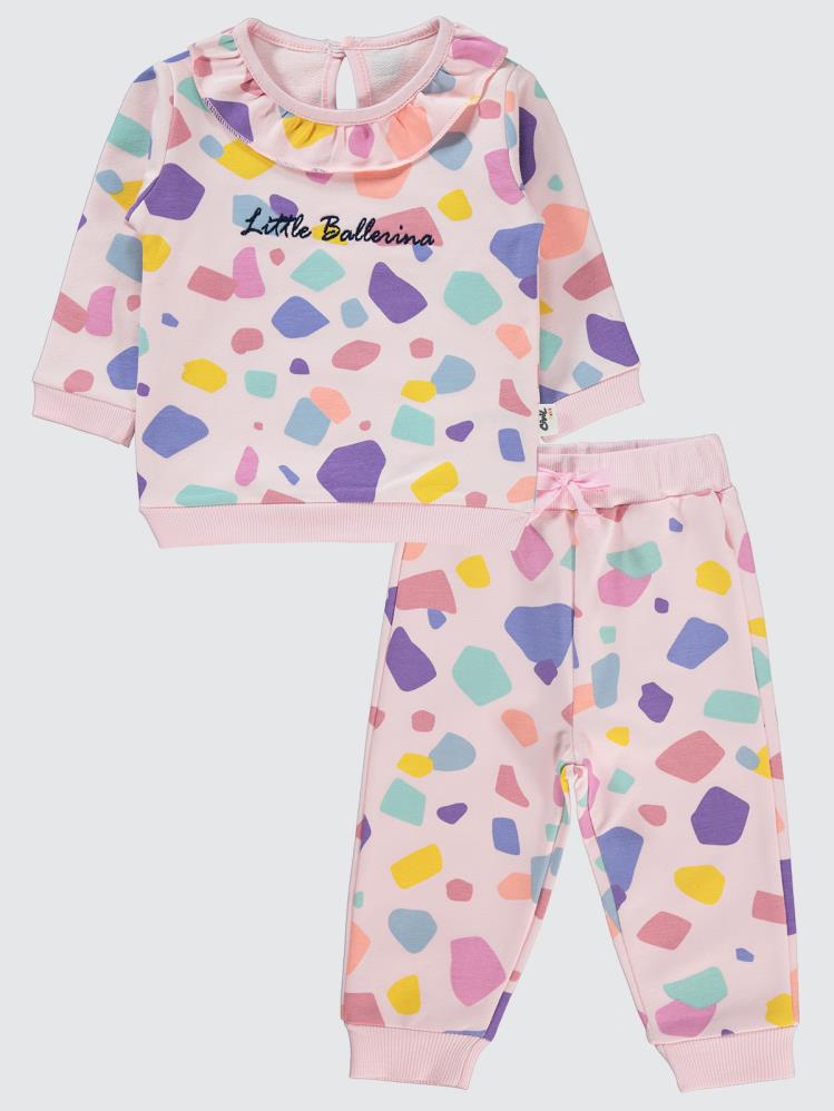 Civil Baby Nakışlı 6-18 Ay Takım - Pembe