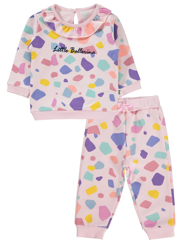 Civil Baby Nakışlı 6-18 Ay Takım - Pembe