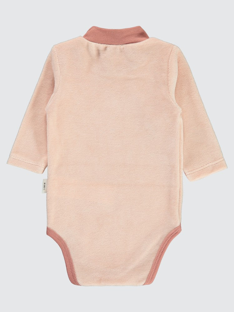 Civil Baby Balıkçı Yaka Tavşanlar Baskılı 1-18 Ay Çıtçıtlı Badi - Pembe