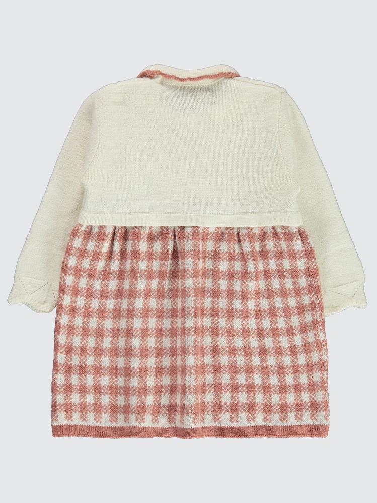 Civil Girls Ekose Desenli 2-5 Yaş Elbise - Pembe