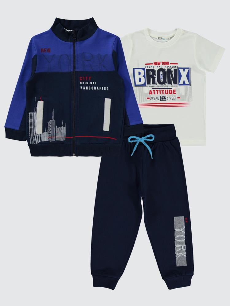 Civil Boys New York City 2-5 Yaş Eşofman Takımı - Mavi