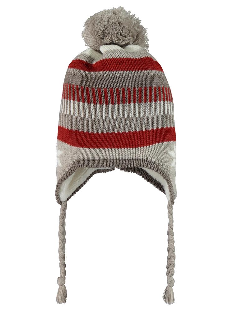 Civil Boys Garson Kar Desen 10-13 Yaş Atkı Bere Eldiven Set - Turuncu