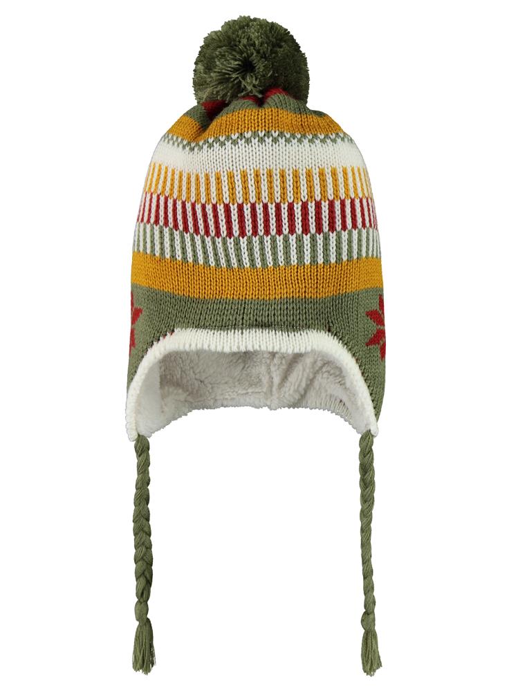 Civil Boys Garson Kar Desen 10-13 Yaş Atkı Bere Eldiven Set - Yeşil