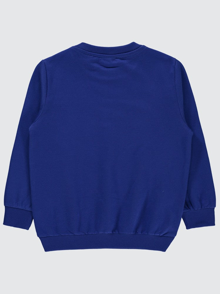 Superman Baskılı 2-5 Yaş Sweatshirt - Mavi