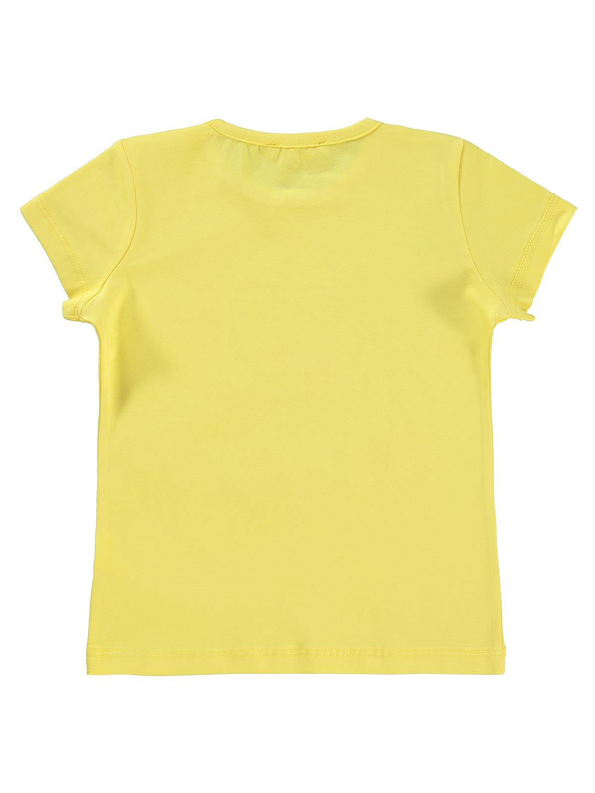 Civil Girls Cherry Baskılı 2-5 Yaş Tişört - Sarı