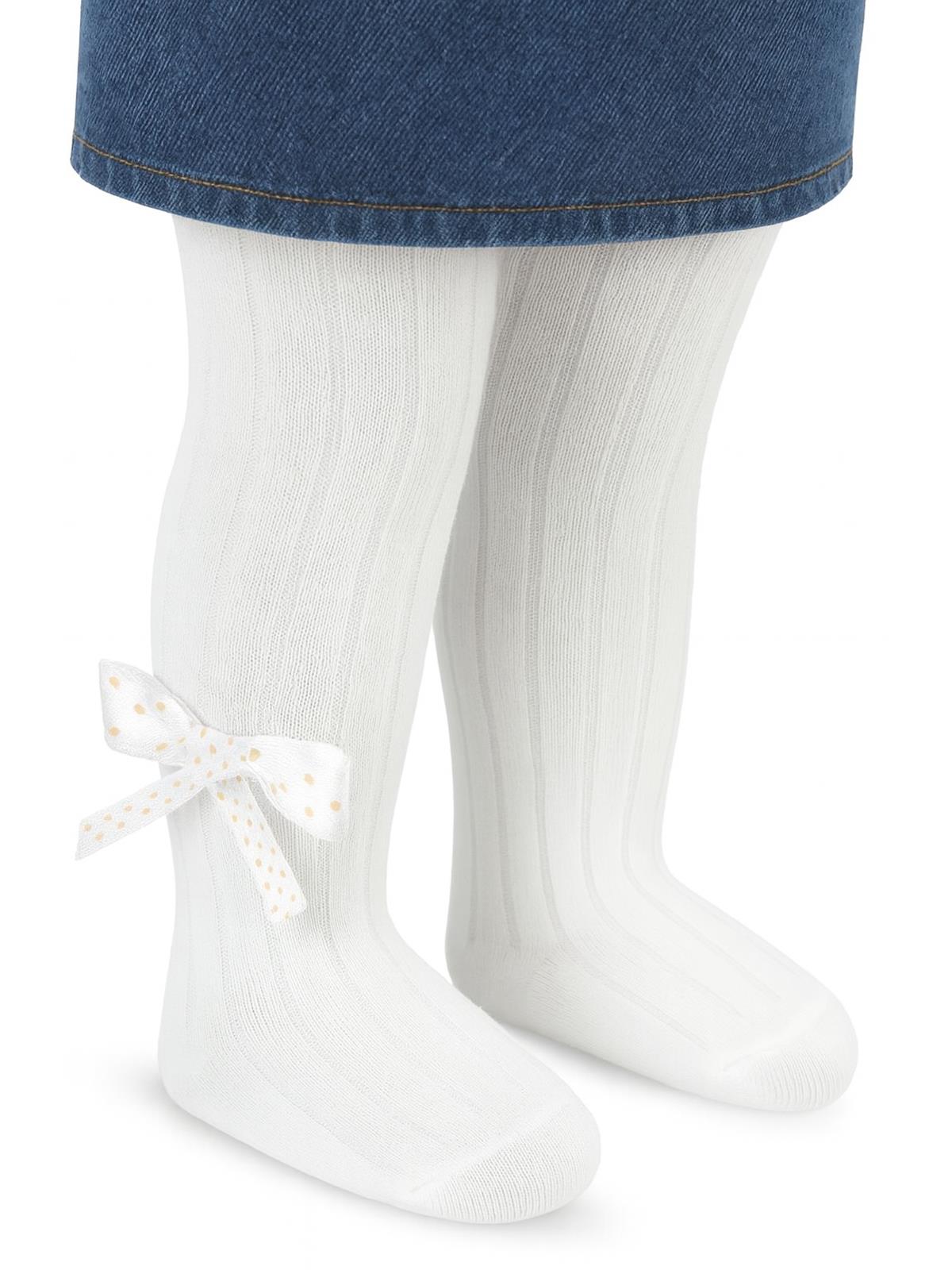 Civil Baby Derbili Fiyonk Aks. 6-18 Ay Bebek Kız Külotlu Çorap - Ekru