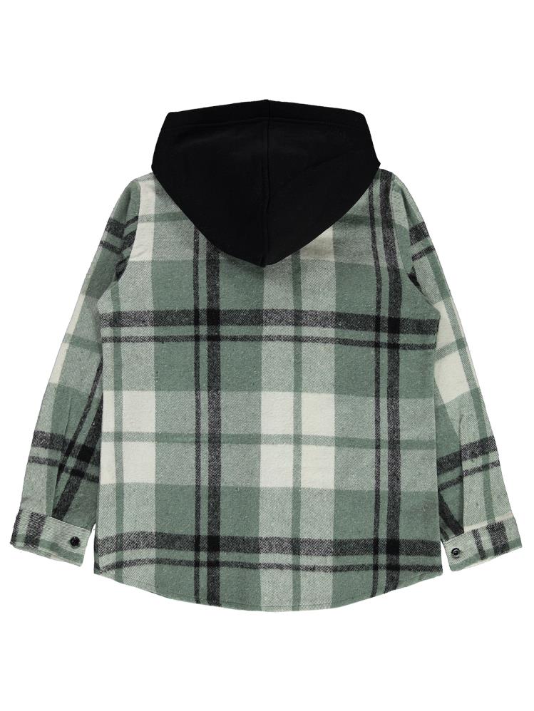 Civil Girls Ekose Desenli 10-13 Yaş Gömlek - Yeşil