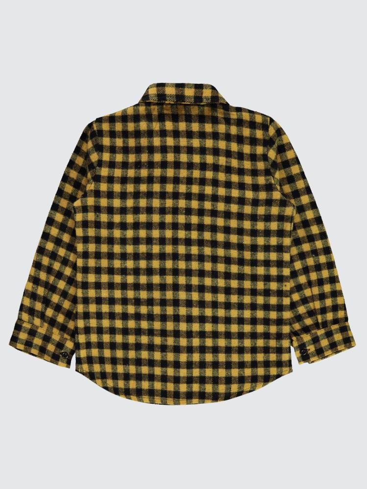 Civil Girls Pitikare Desenli 6-9 Yaş Gömlek - Sarı