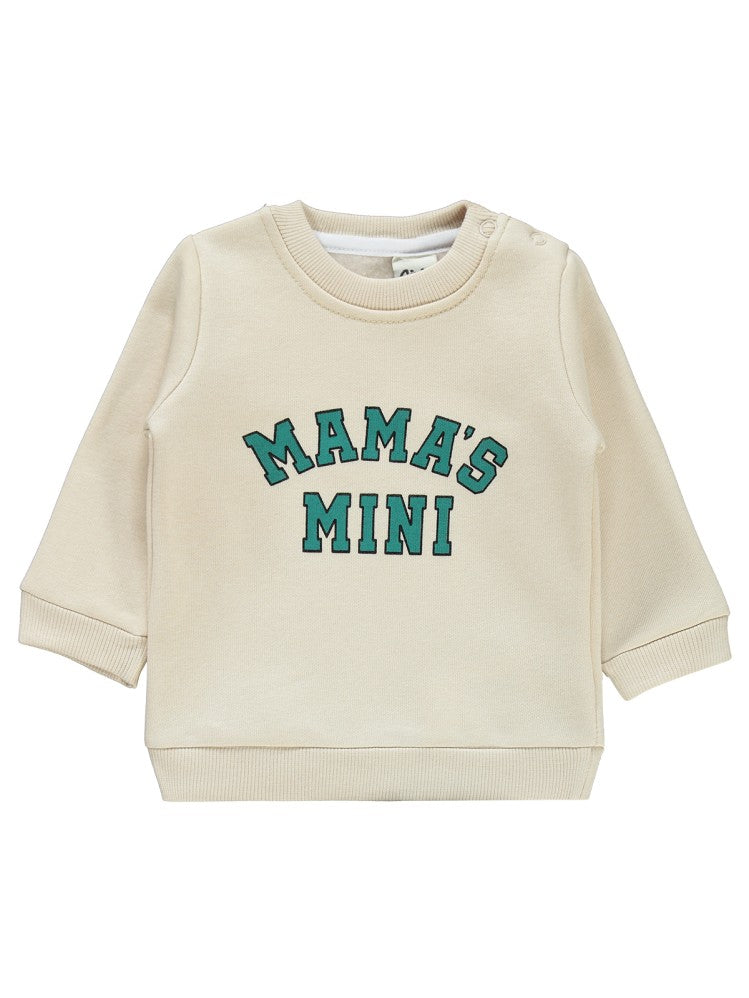 Civil Baby 2 Li Mamas Baskılı 6-18 Ay Takım - Ekru