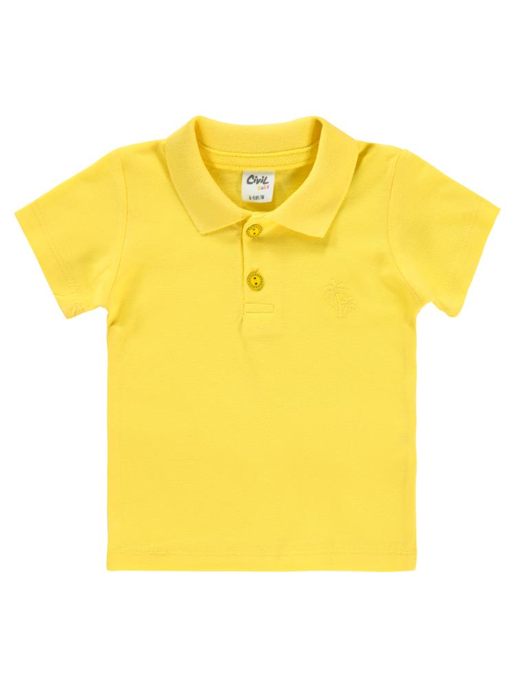 Civil Baby Palmiye Nakışlı 6-18 Ay Tişört - Sarı