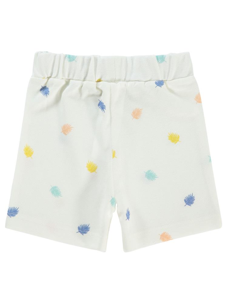 Civil Baby Yaprak Empirme 6-18 Ay Şort - Ekru