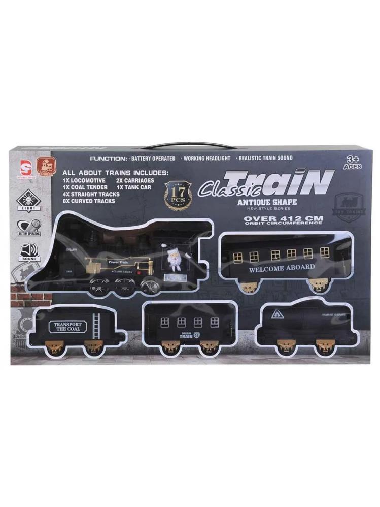 Buharlı Tren Raylı Pilli Işıklı Müzikli 415 Cm