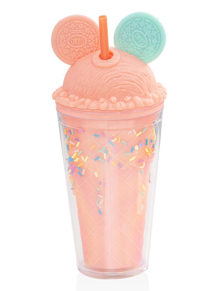 Vagonlife Kulaklı Pipetli Matara 450 ml - Turuncu