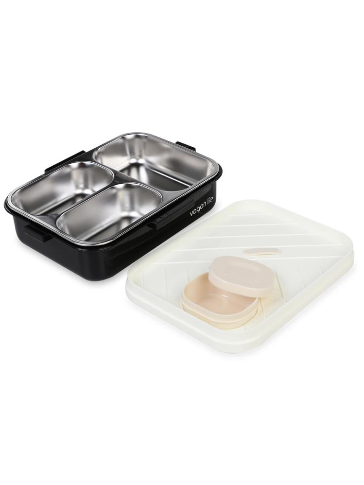 Vagonlife Paslanmaz Çelik Beslenme ve Yemek Kabı 750 ml - Siyah
