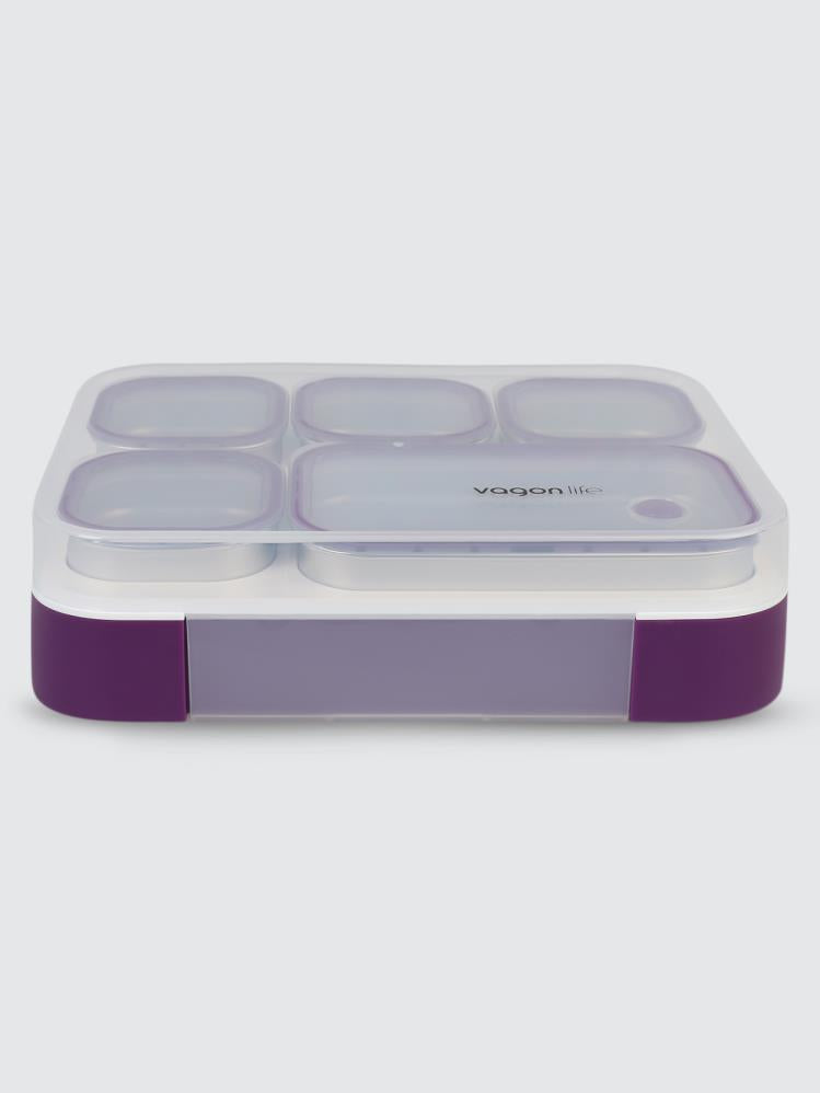 Vagonlife Paslanmaz Çelik Beslenme ve Yemek Kabı 1000 ml - Lila