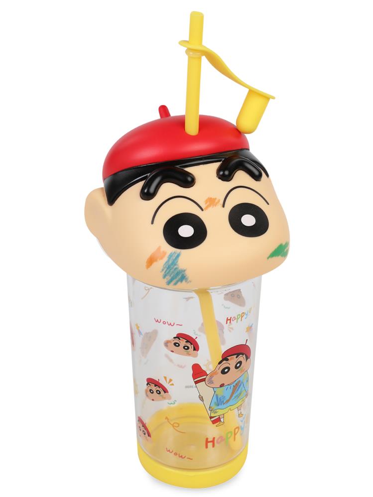 Vagonlife Crayon Shinchan Tritan Pipetli Matara 500 ml - Sarı