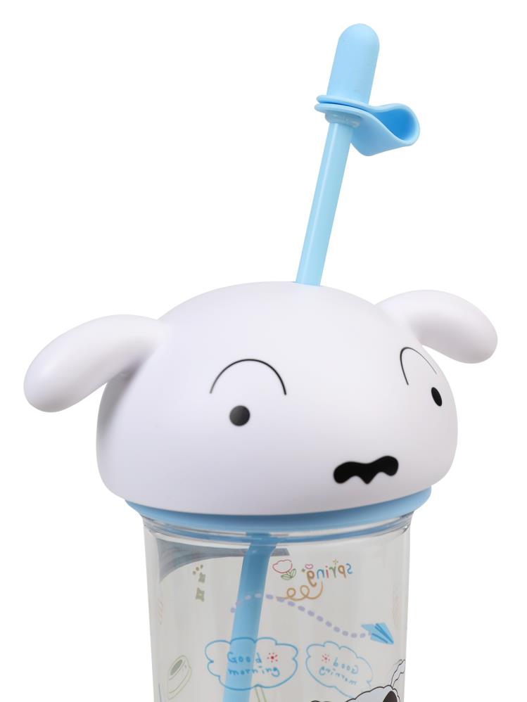 Vagonlife Crayon Shinchan Tritan Pipetli Matara 500 ml - Beyaz