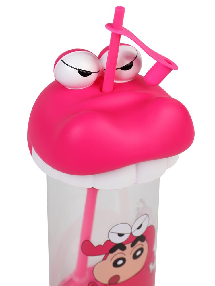 Vagonlife Crayon Shinchan Tritan Pipetli Matara 500 ml - Pembe