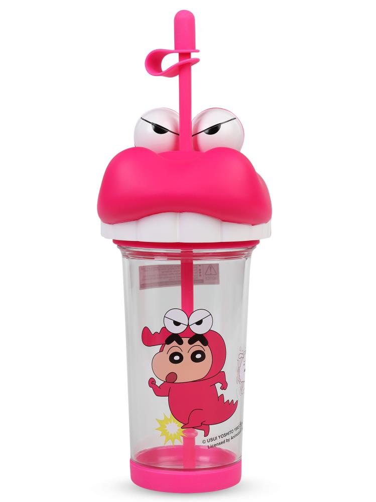 Vagonlife Crayon Shinchan Tritan Pipetli Matara 500 ml - Pembe