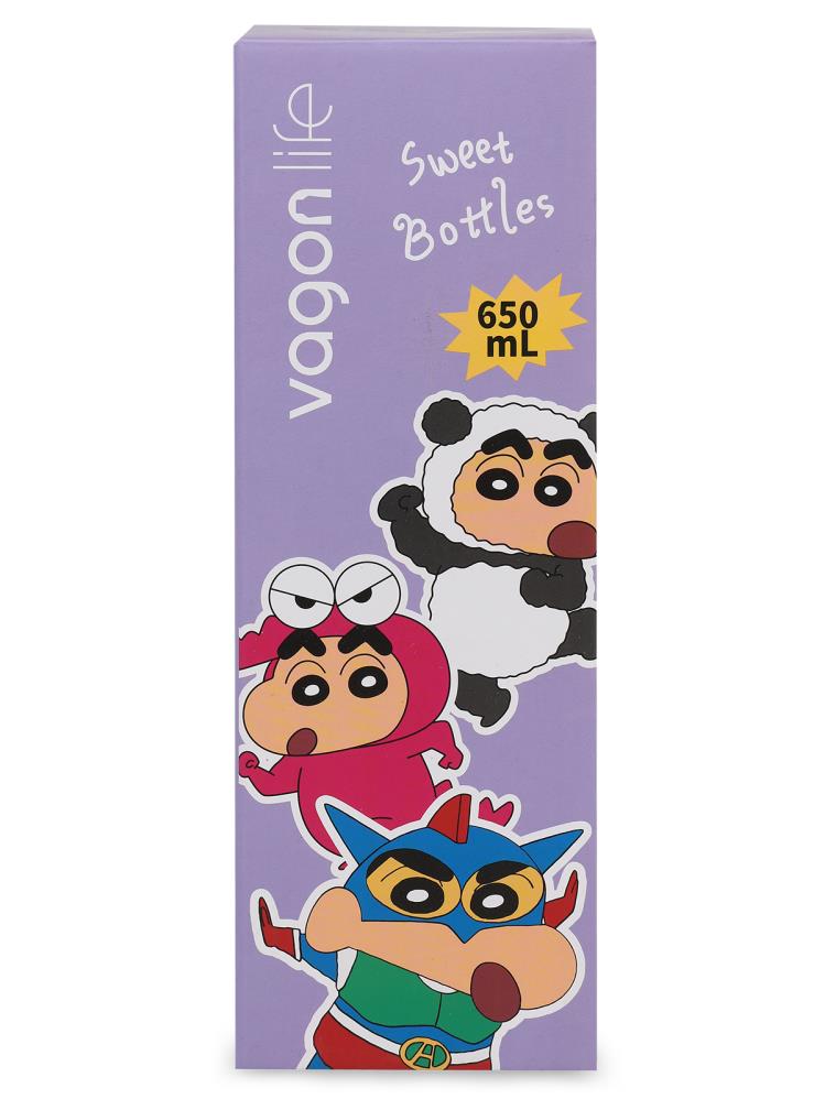 Vagonlife Crayon Shinchan Tritan Pipetli Matara 650 ml - Siyah