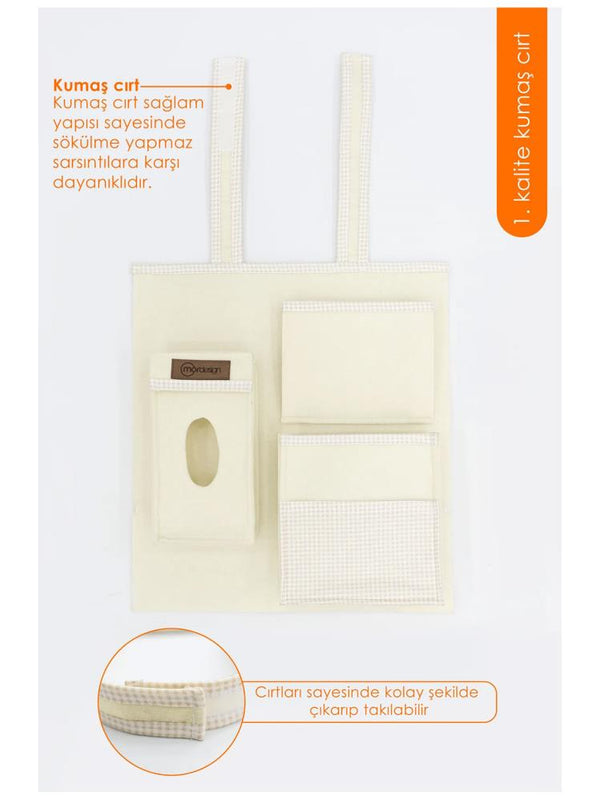 Mor Design Araç İçi Organizeri - Bej