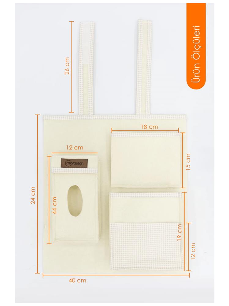 Mor Design Araç İçi Organizeri - Bej