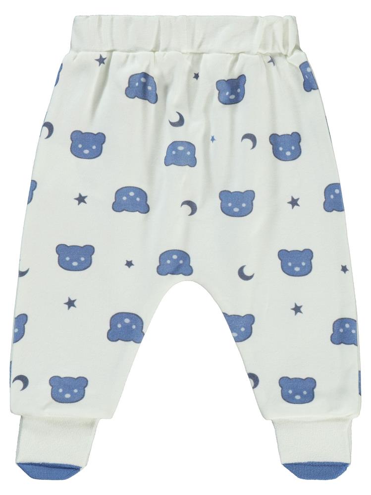 Civil Baby Ayıcık Baskılı 1-6 Ay Tek Alt Bebe - Ekru