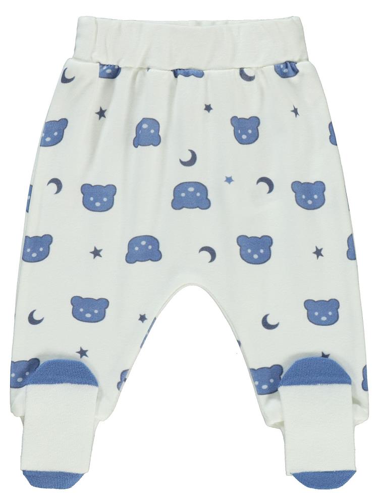 Civil Baby Ayıcık Baskılı 1-6 Ay Tek Alt Bebe - Ekru