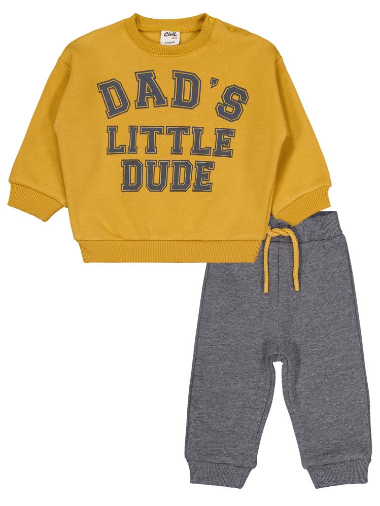 Civil Baby Dad's Little Dude 6-18 Ay Takım - Hardal