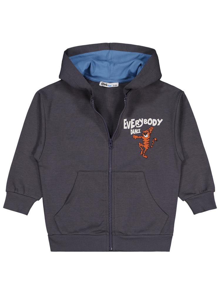 Civil Boys Everybody Dance Baskılı 2-5 Yaş Hırka - Gri