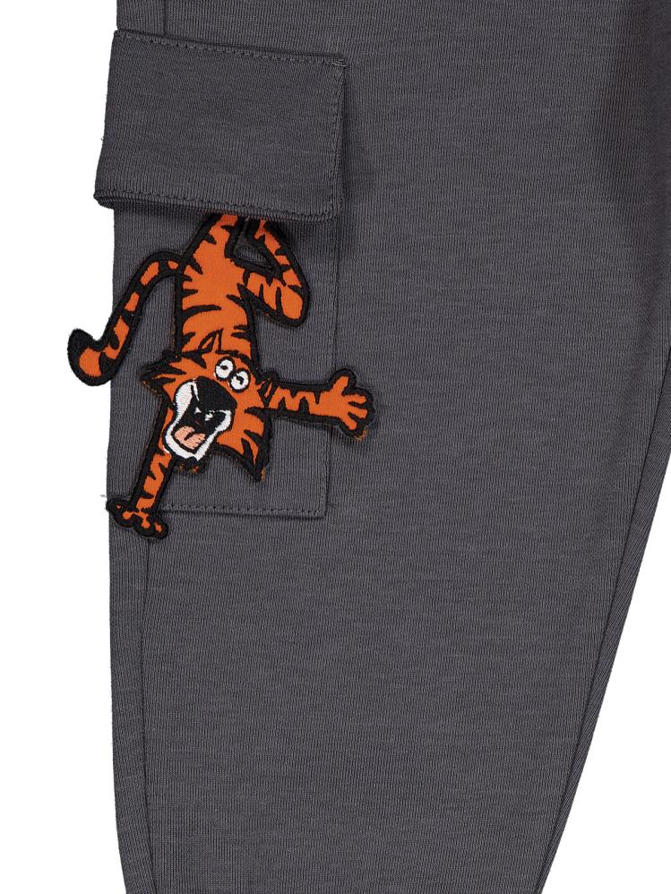 Civil Boys Cebi Kaplan Nakışlı 2-5 Yaş Eşofman Altı - Gri