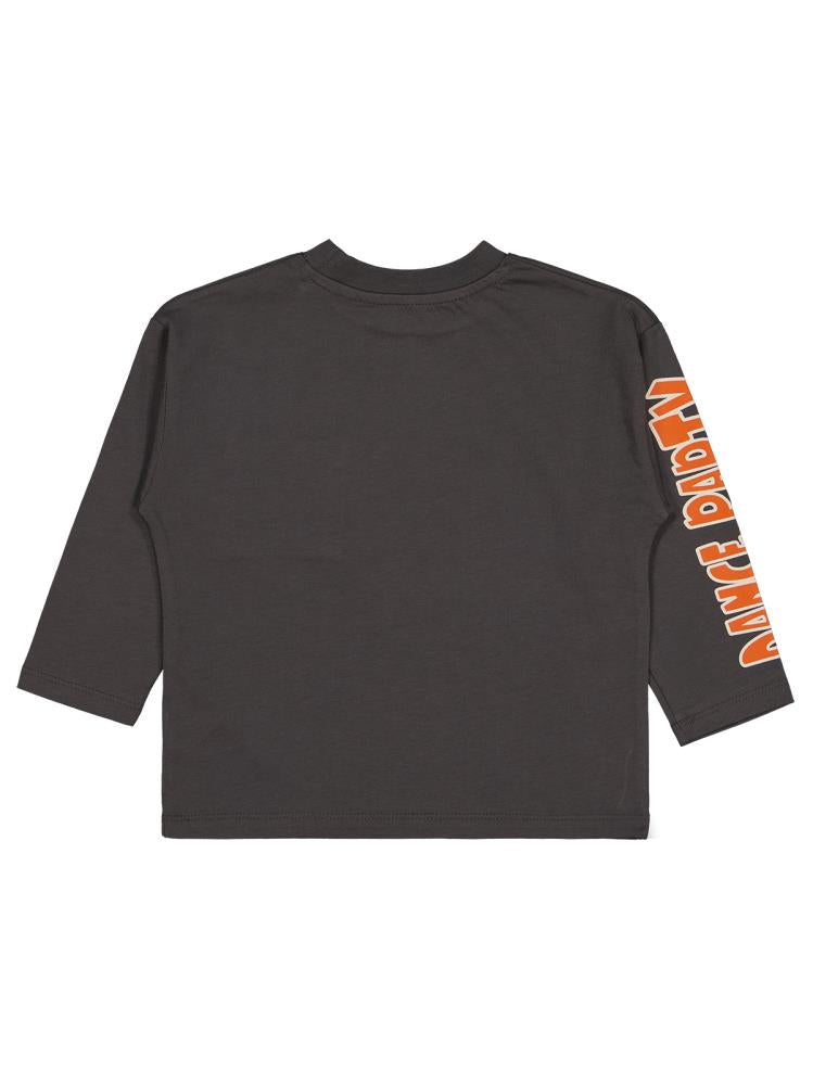 J284 Civil Boys Dance Party Baskılı 2-5 Yaş Sweatshirt - Gri