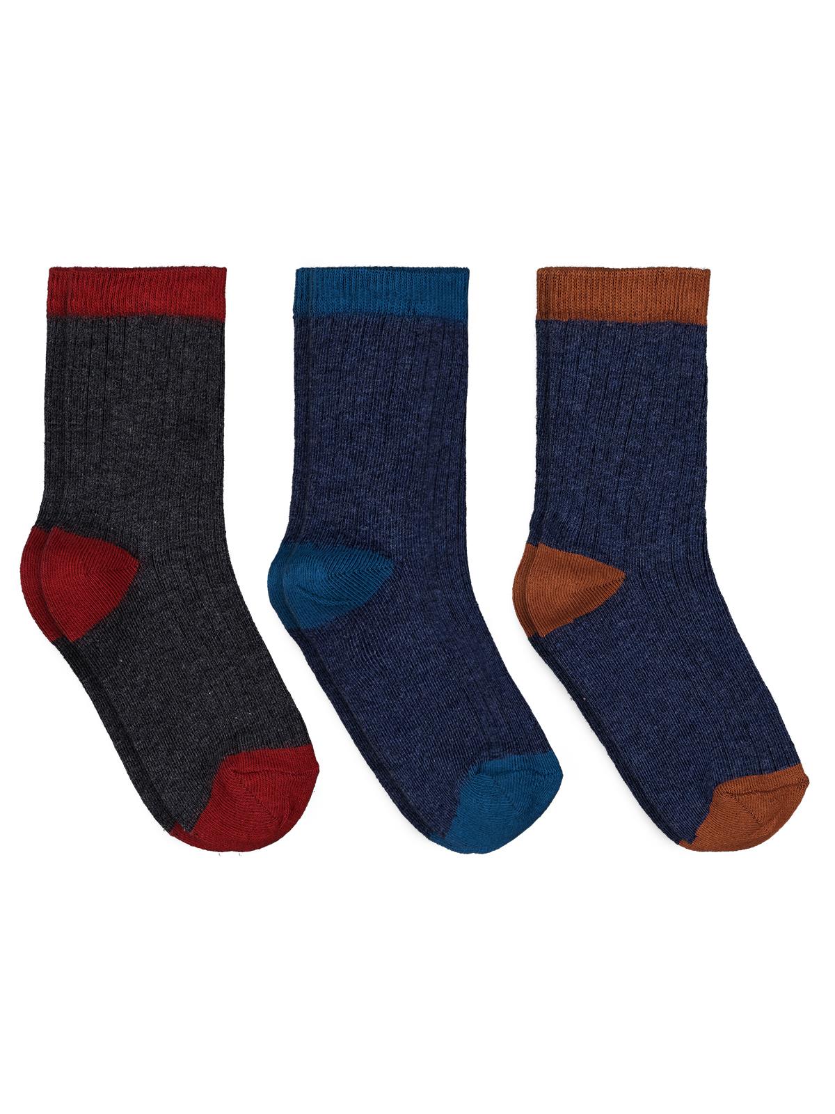 Civil Boys Basic Derbili 3'lü 2-12 Yaş Erkek Soket Çorap