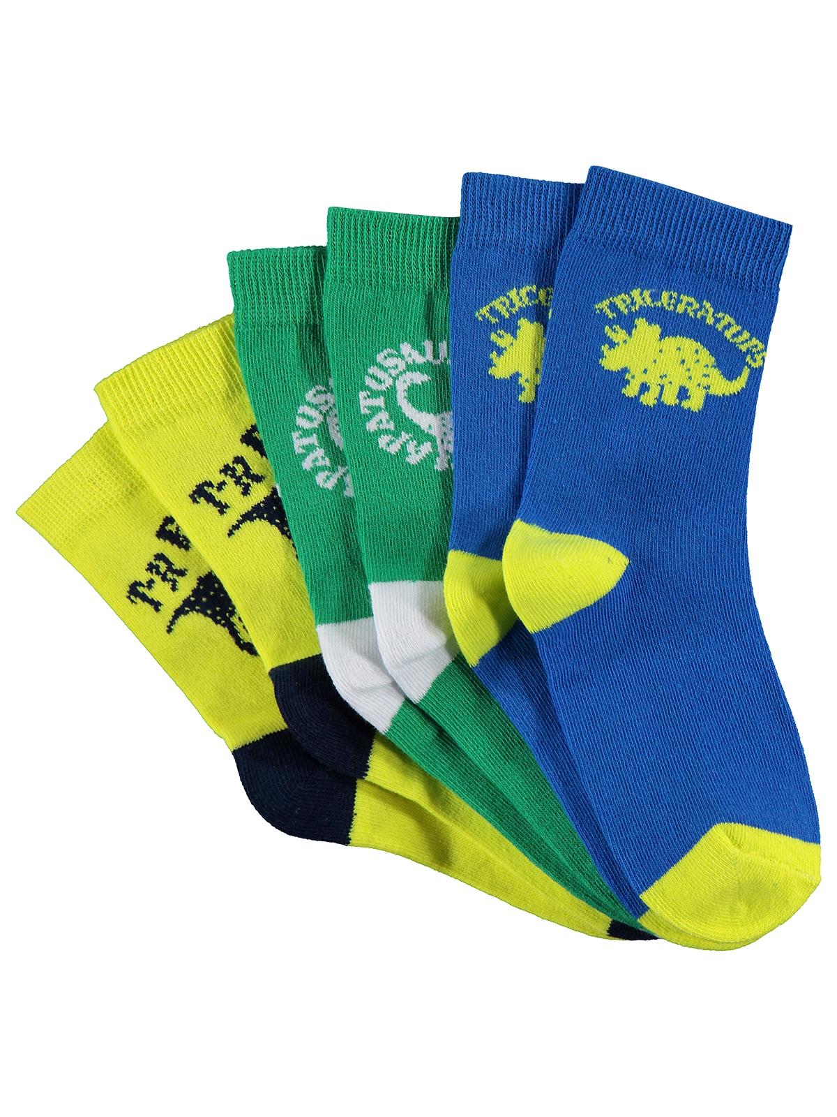 Civil Boys T-Rex 3'lü 2-12 Yaş Erkek Soket Çorap