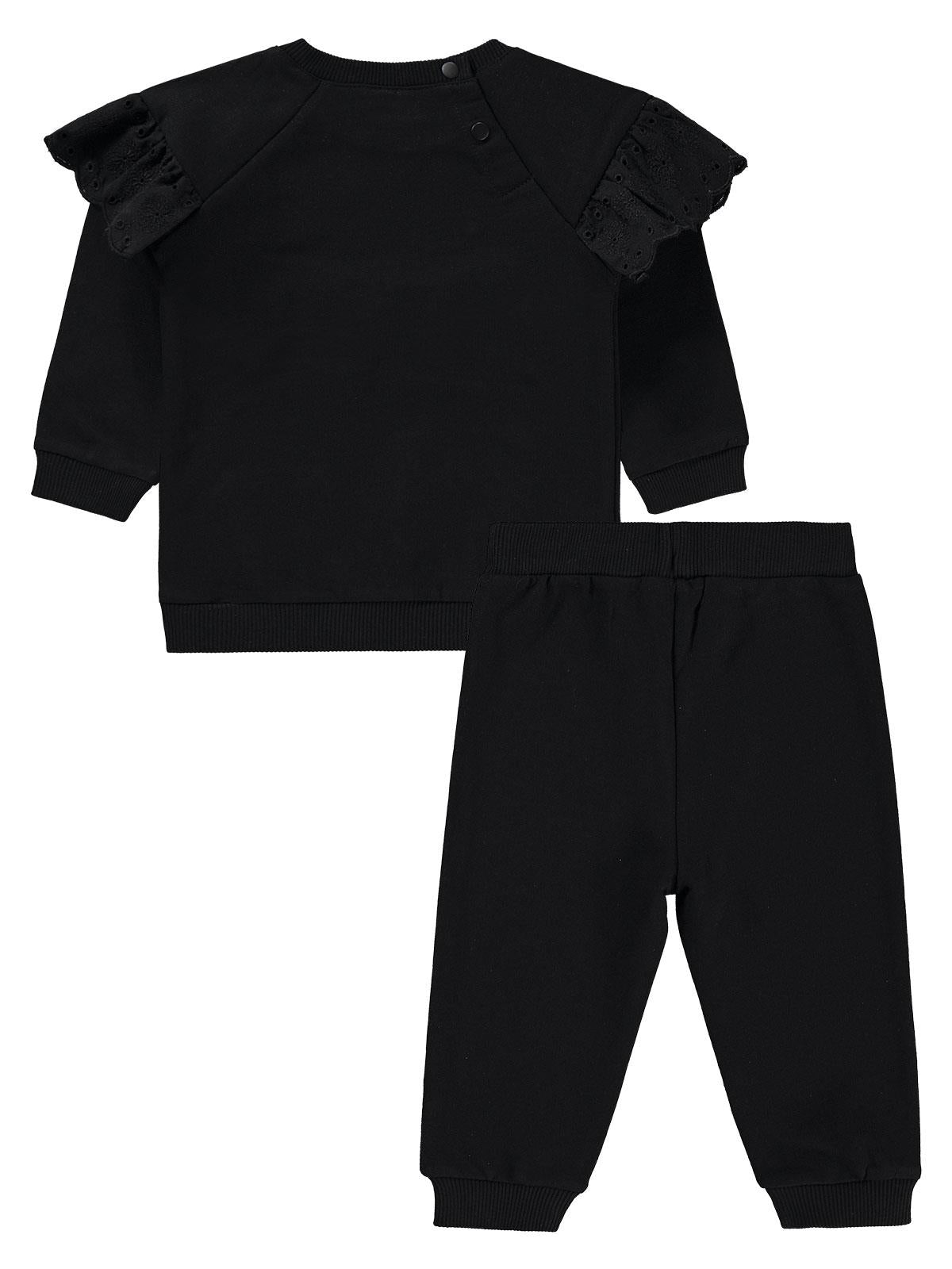 Civil Baby Brodeli 6-18 Ay Takım - Siyah