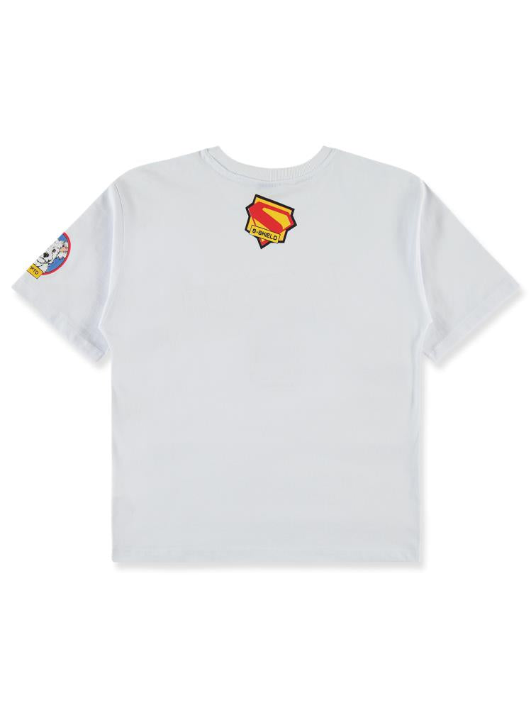 Süperman Baskılı 10-13 Yaş Tişört - Beyaz