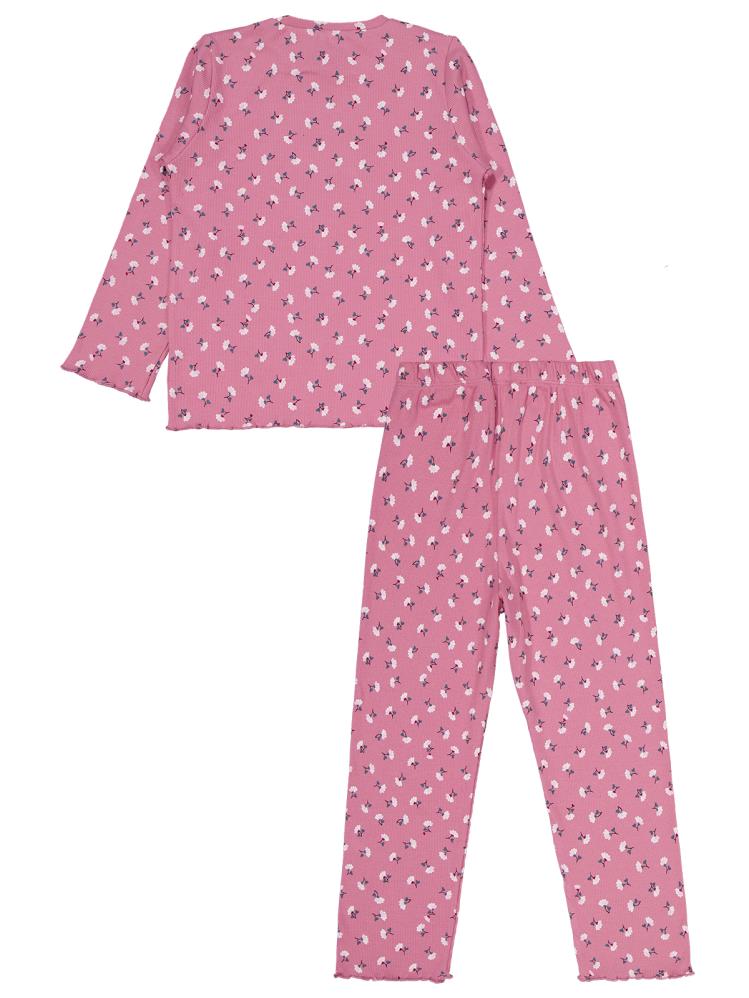 Civil Girls Çiçek Desenli 6-9 Yaş Pijama Takımı - Pembe