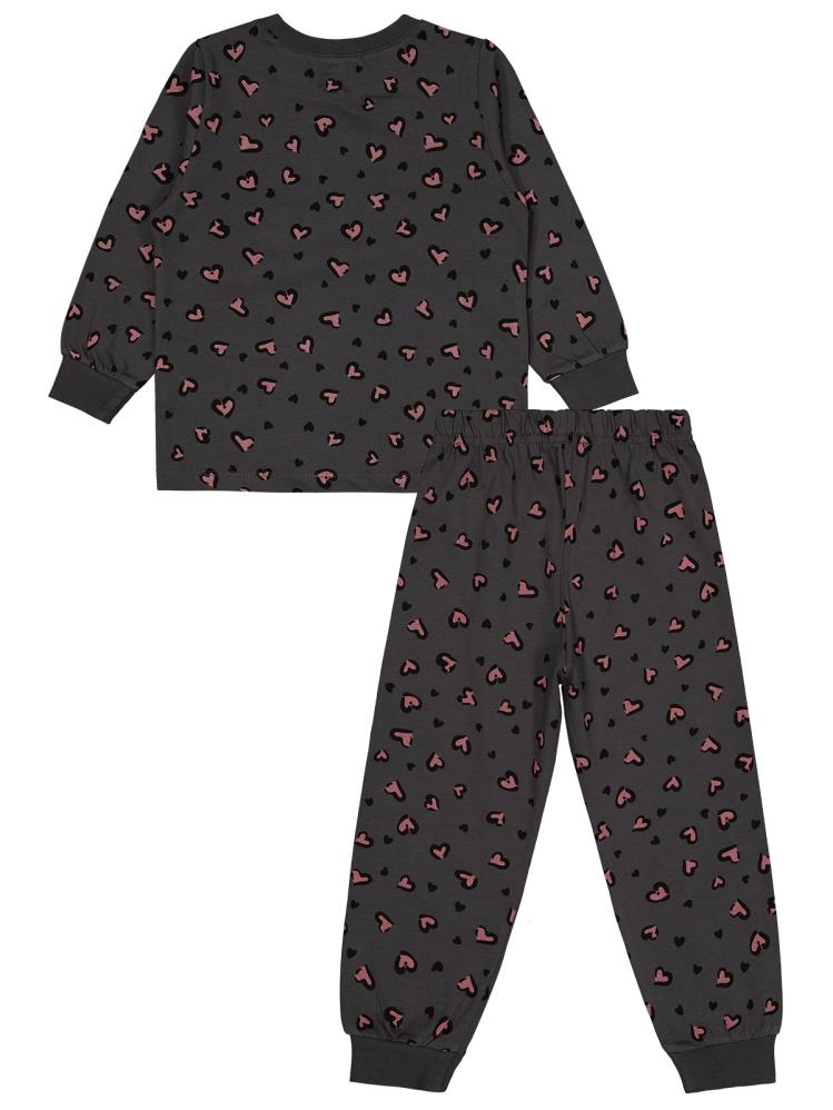 Civil Girls Leopar 2-5 Yaş Pijama Takımı - Gri