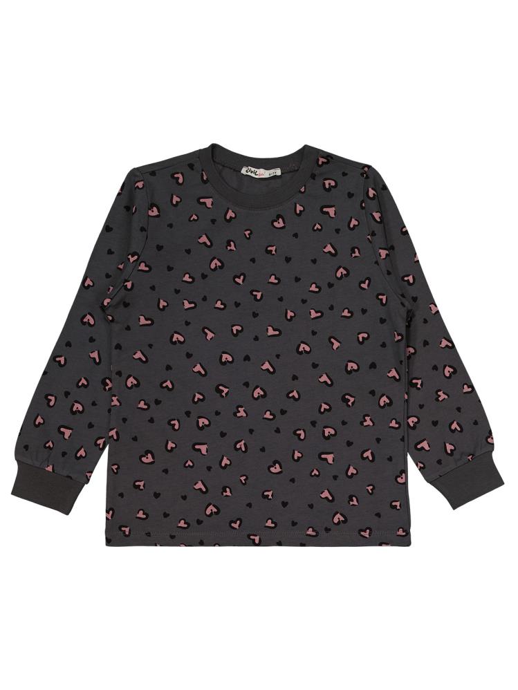 Civil Girls Leopar 6-9 Yaş Pijama Takımı - Gri